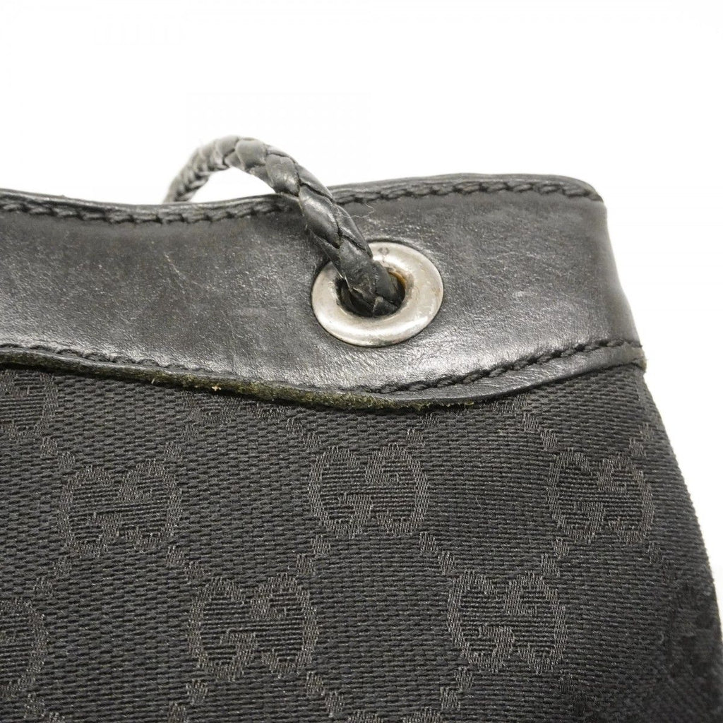 Gucci Shoulder Bag GG Canvas Black Silver — view 8