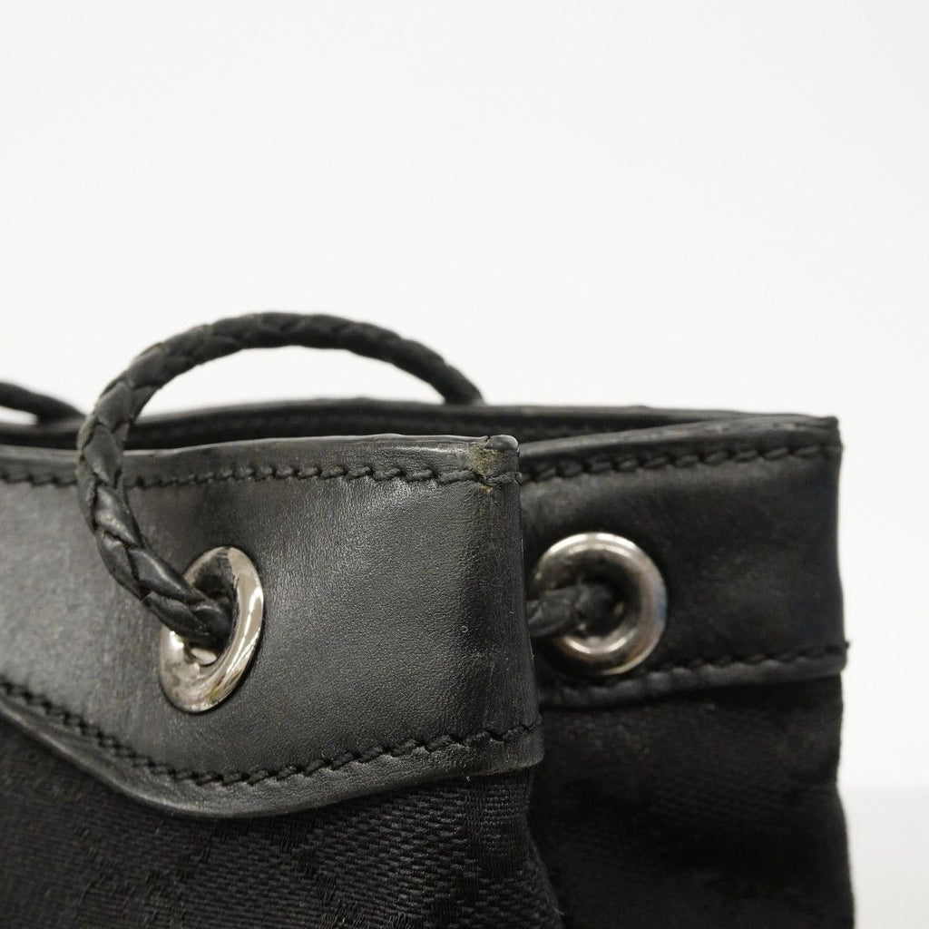 Gucci Shoulder Bag GG Canvas Black Silver — view 7