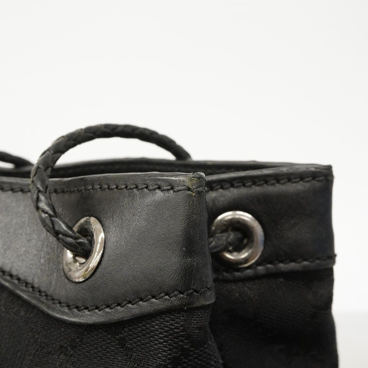 Gucci Shoulder Bag GG Canvas Black Silver — view 7