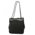 Gucci Shoulder Bag GG Canvas Black Silver