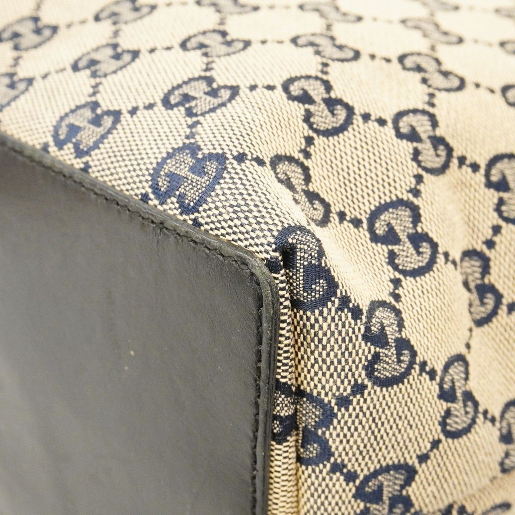 Gucci Tote GG Canvas 002 Navy Black Gold — view 5