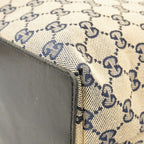 Gucci Tote GG Canvas 002 Navy Black Gold — view 5