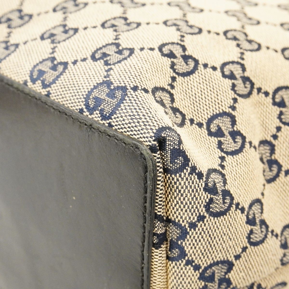 Gucci Tote GG Canvas 002 Navy Black Gold — view 5