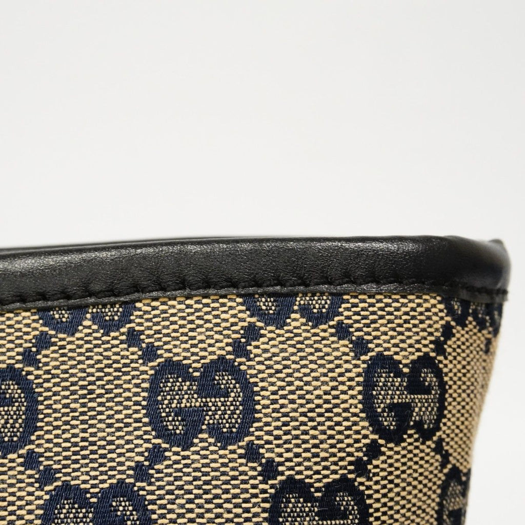 Gucci Tote GG Canvas 002 Navy Black Gold — view 6