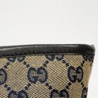 Gucci Tote GG Canvas 002 Navy Black Gold — view 6