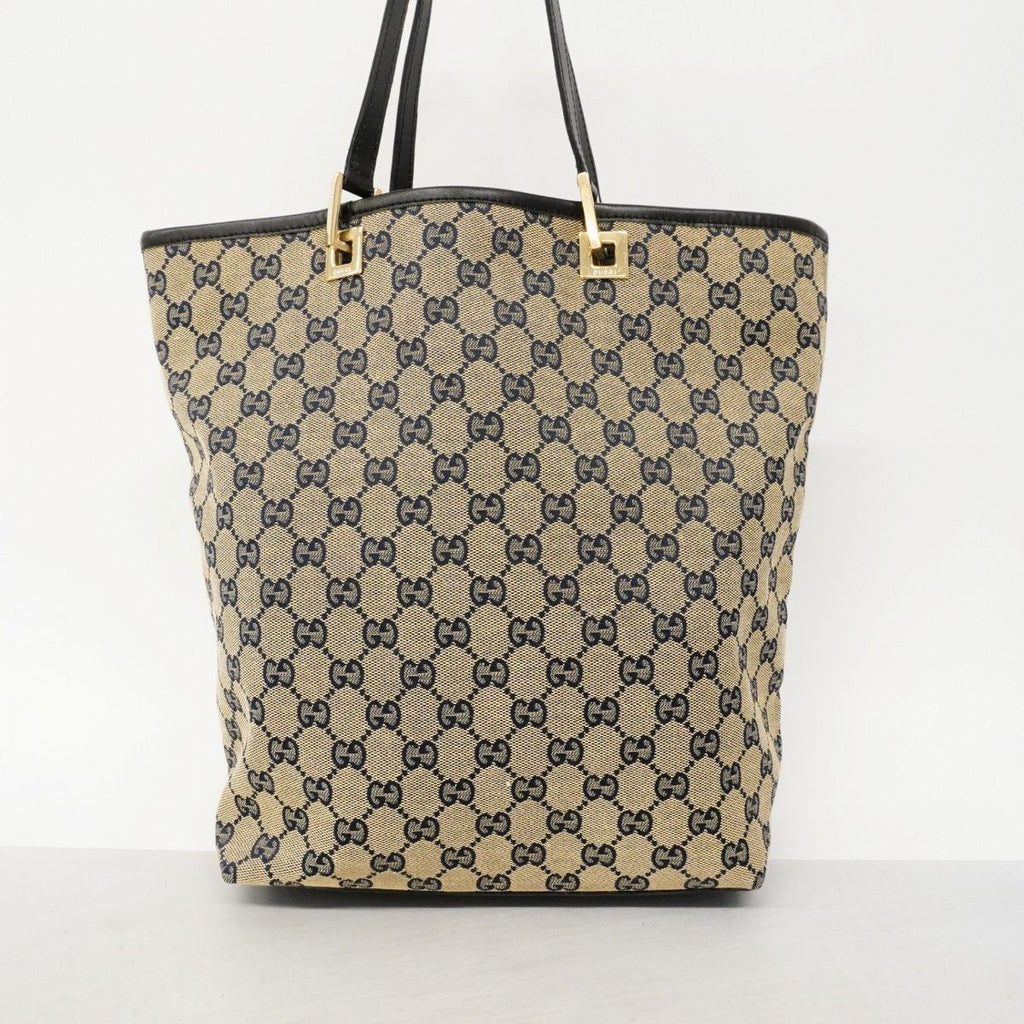 Gucci Tote GG Canvas 002 Navy Black Gold — view 8