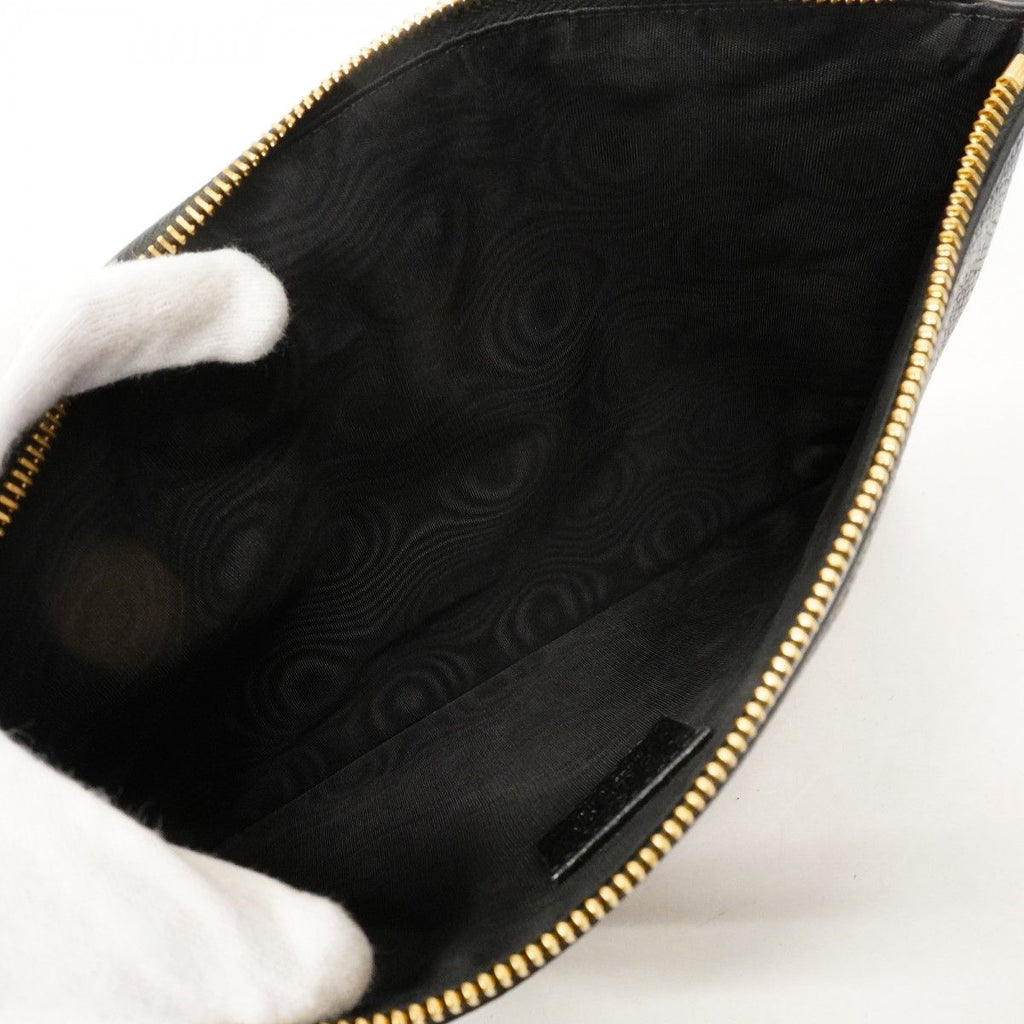 Gucci Clutch Zumi Leather Black Gold Silver — view 4