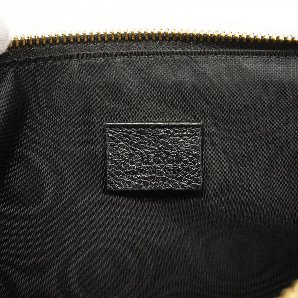 Gucci Clutch Zumi Leather Black Gold Silver — view 5