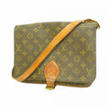 Louis Vuitton Shoulder Bag Monogram Cartouchiere GM Brown