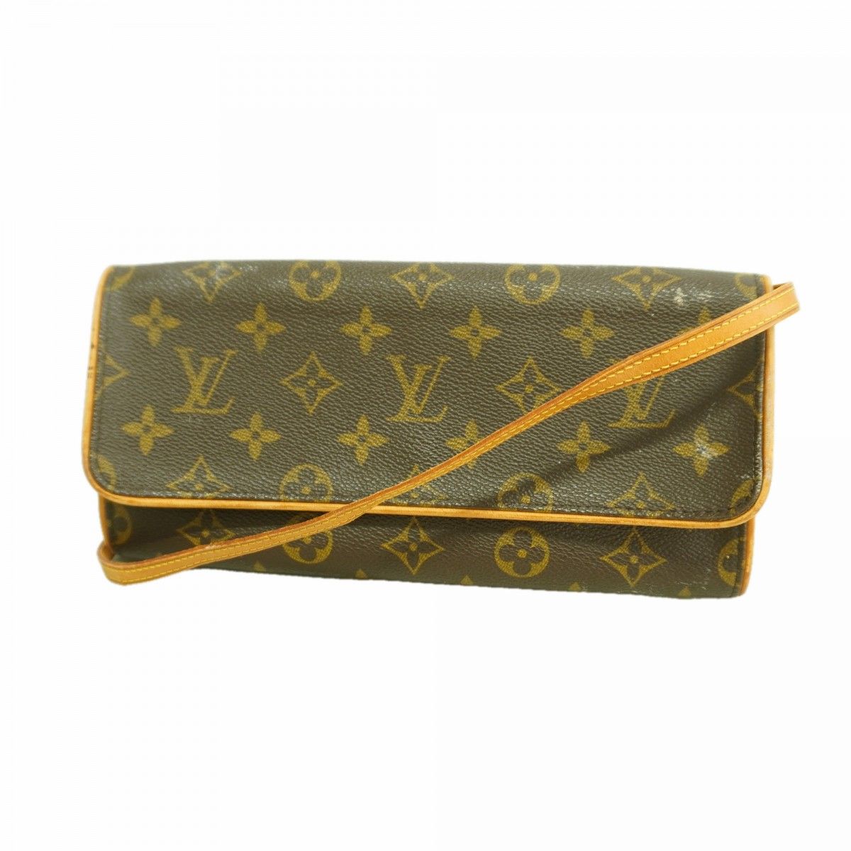 Louis Vuitton Shoulder Bag Monogram Pochette Twin GM Brown