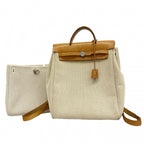 Hermes Backpack Herbag a Dos MM Toile GM Natural Silver