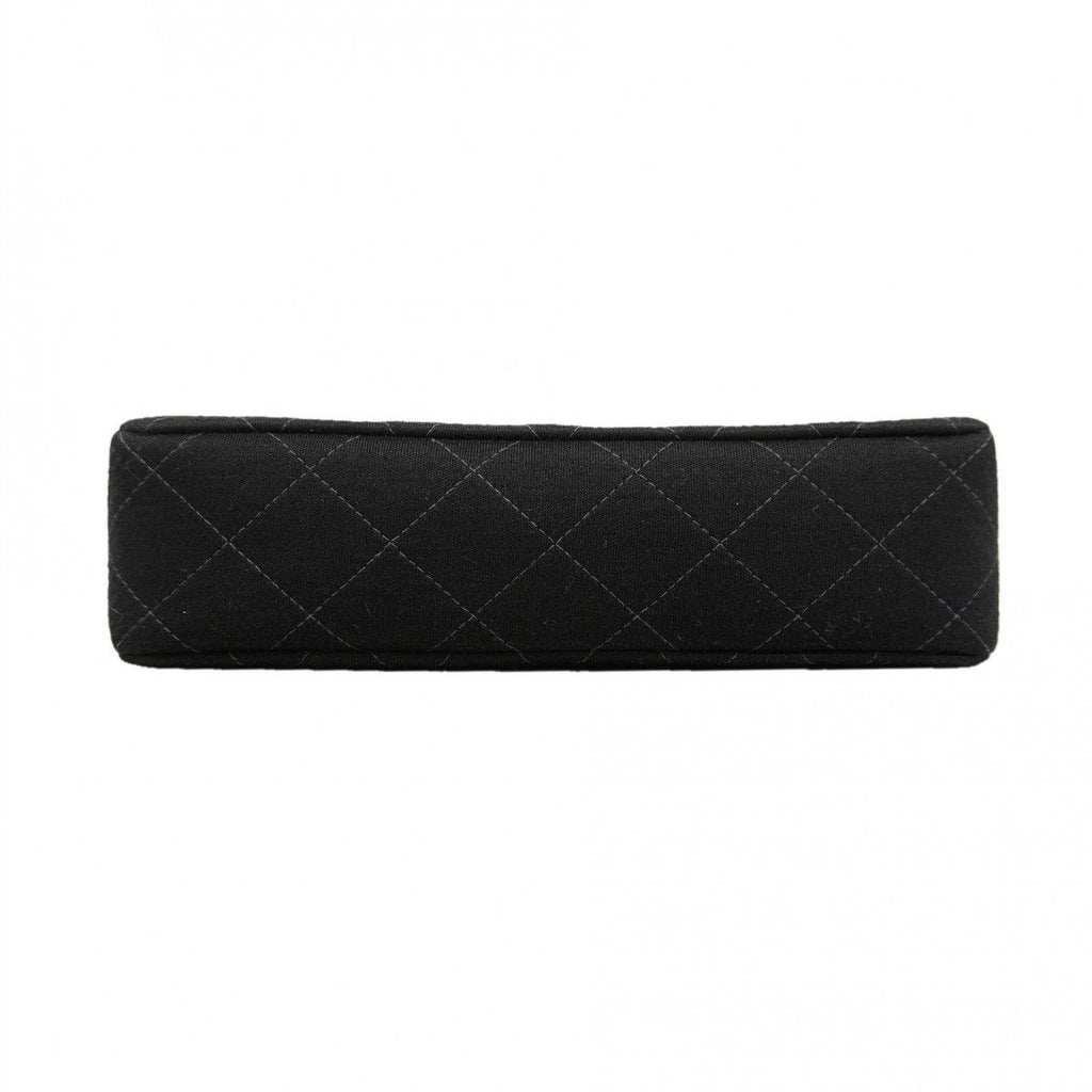 Chanel Shoulder Bag Quilted Cotton Black Silver — view 3