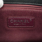 Chanel Shoulder Bag Quilted Leather Black Silver — view 5