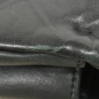 Chanel Shoulder Bag Quilted Leather Black Silver — view 6
