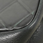 Chanel Shoulder Bag Quilted Leather Black Silver — view 7