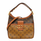 Louis Vuitton Handbag Monogram Reverse Hobo de Fine PM Brown 2-Way
