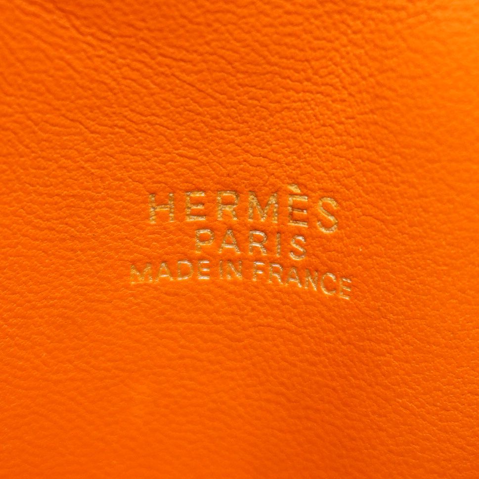 Hermes Handbag Bolide 31 Taurillon Clemence Orange Silver — view 5