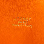 Hermes Handbag Bolide 31 Taurillon Clemence Orange Silver — view 5