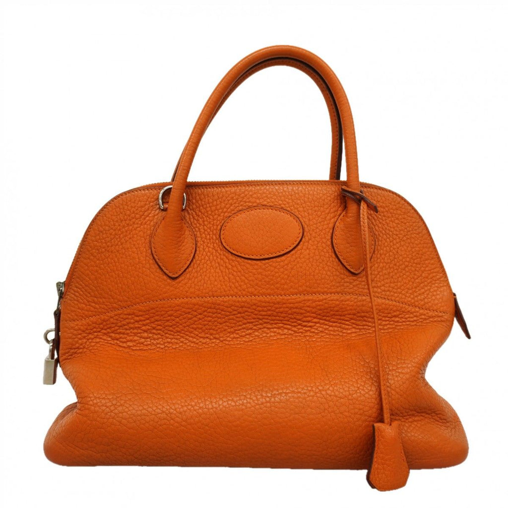 Hermes Handbag Bolide 31 Taurillon Clemence Orange Silver