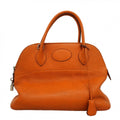 Hermes Handbag Bolide 31 Taurillon Clemence Orange Silver