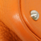 Hermes Handbag Bolide 31 Taurillon Clemence Orange Silver — view 6