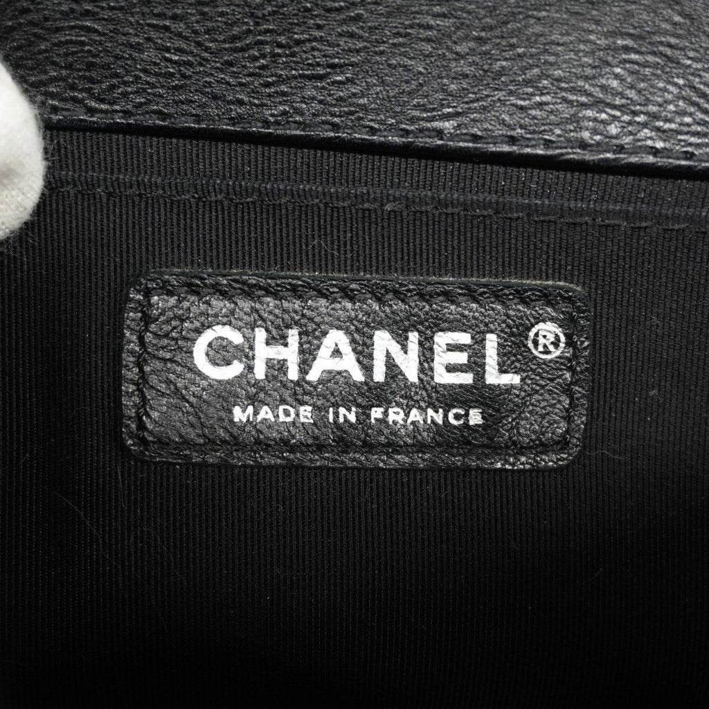 Chanel Handbag Boy Top Handle Calfskin Black Silver 2-Way — view 5