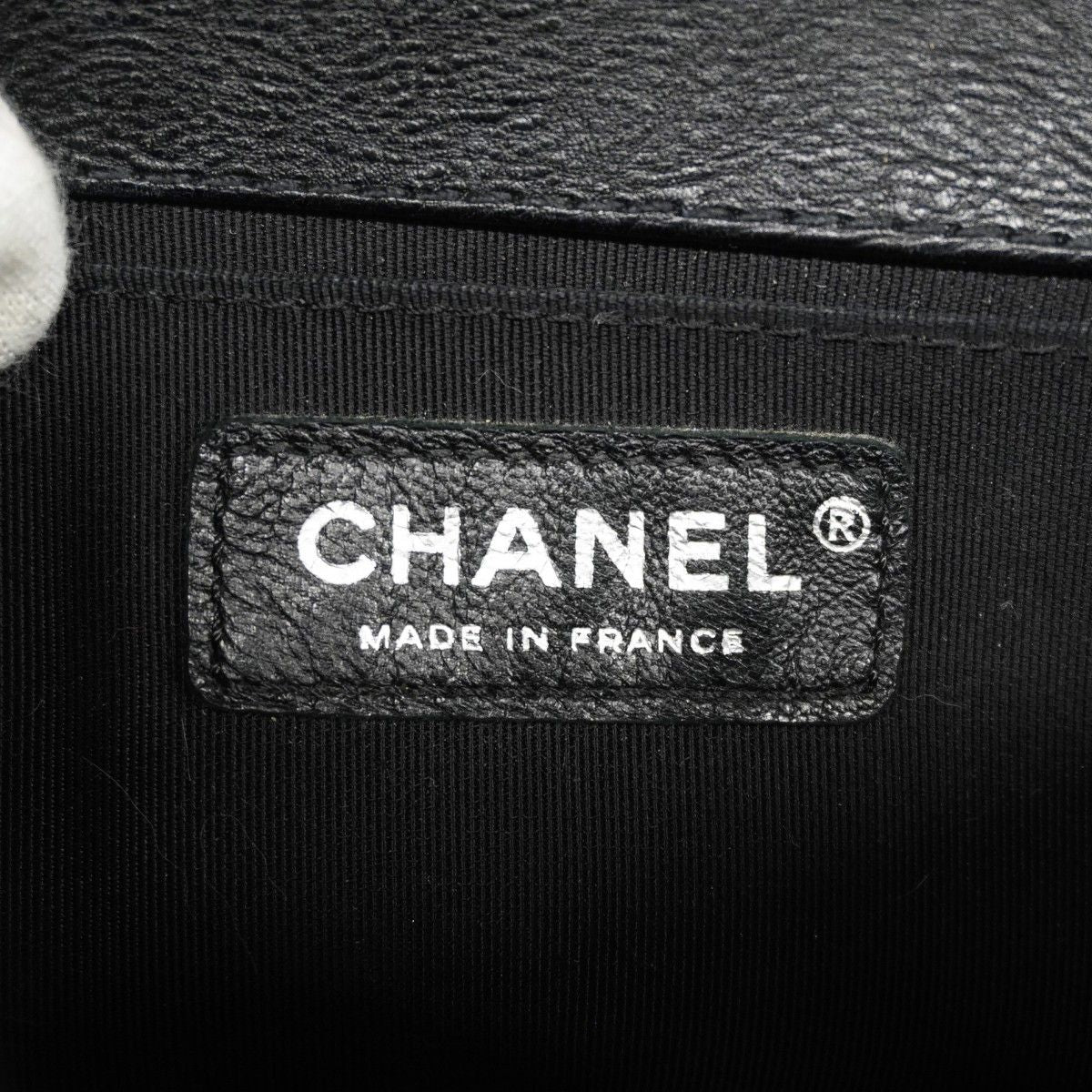 Chanel Handbag Boy Top Handle Calfskin Black Silver 2-Way — view 5