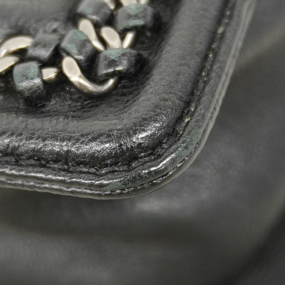 Chanel Handbag Boy Top Handle Calfskin Black Silver 2-Way — view 9