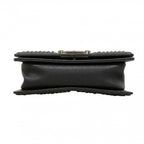 Chanel Handbag Boy Top Handle Calfskin Black Silver 2-Way — view 3