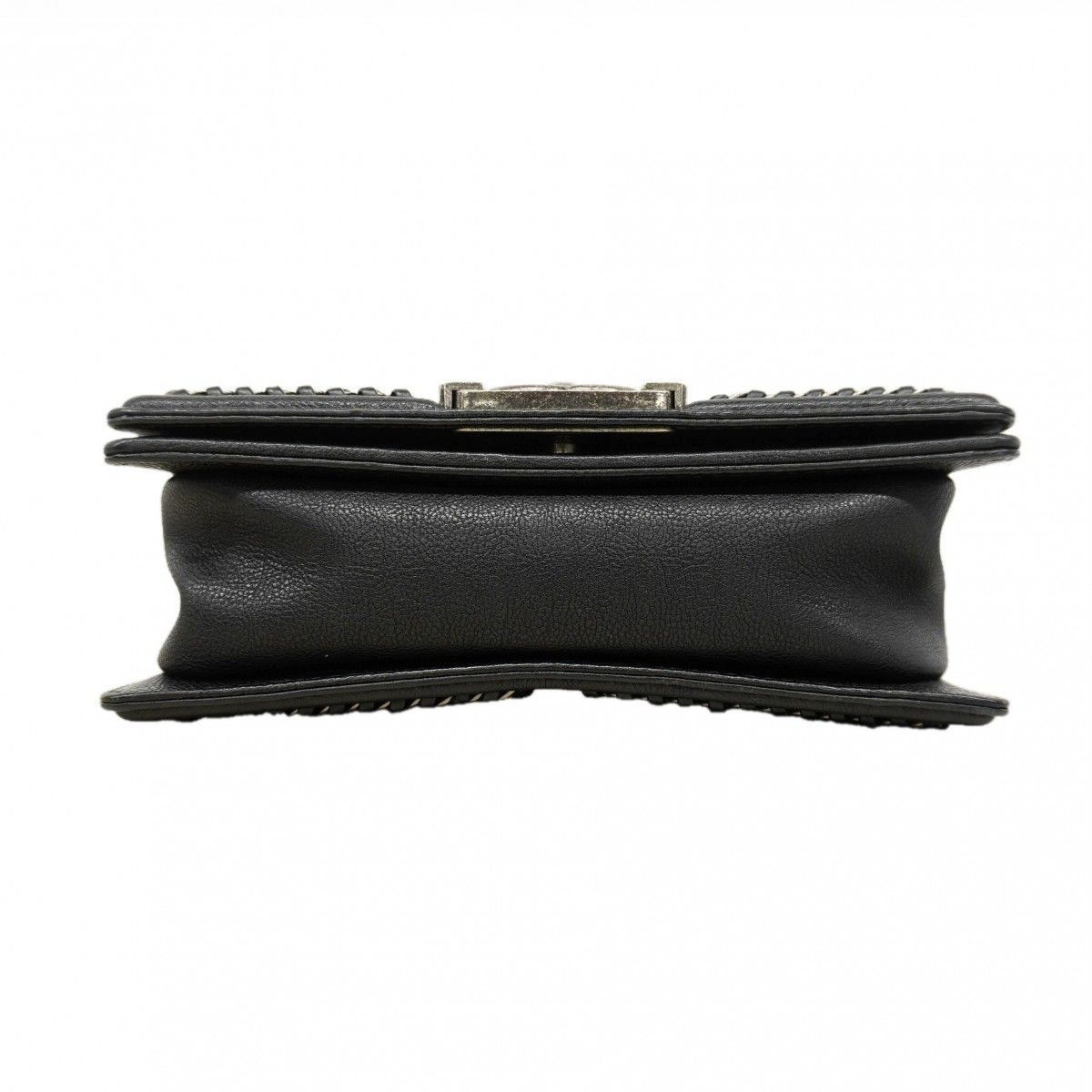 Chanel Handbag Boy Top Handle Calfskin Black Silver 2-Way — view 3