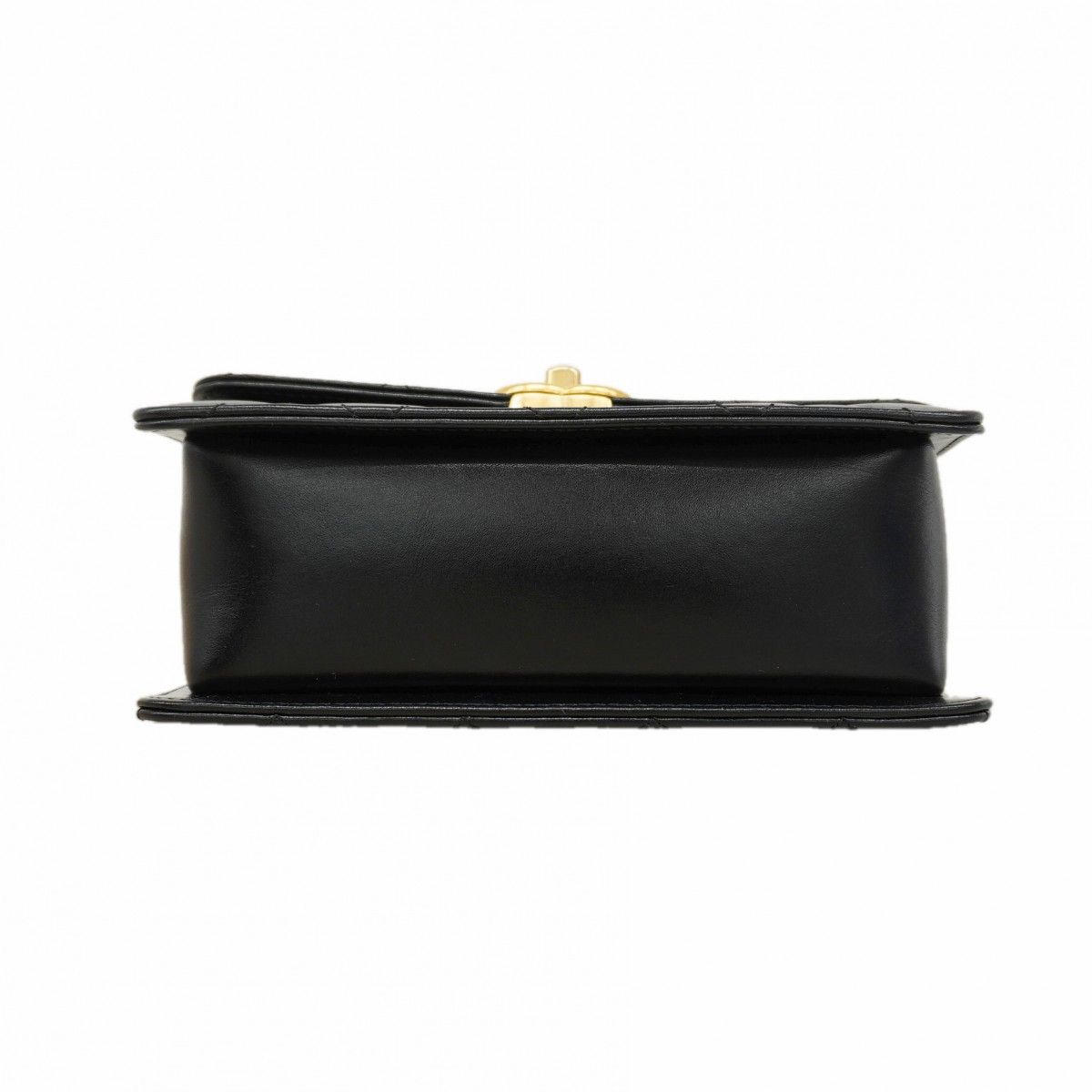 Chanel Shoulder Bag Quilted Lambskin Black Gold — view 3