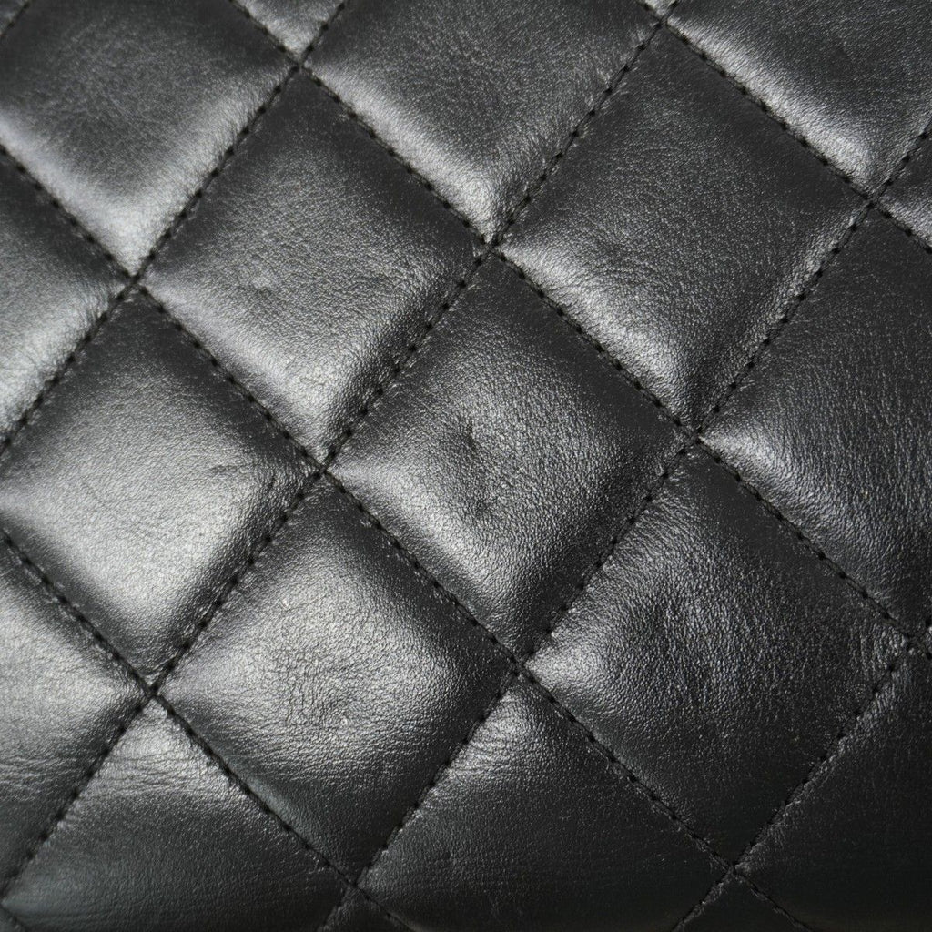 Chanel Shoulder Bag Quilted Lambskin Black Gold — view 7