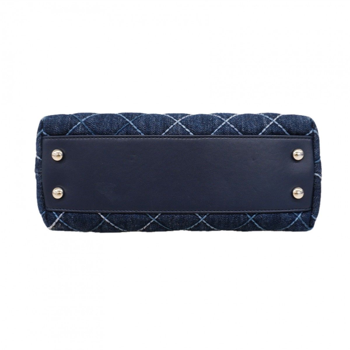 Chanel Handbag Coco Handle Denim Navy Silver 2-Way — view 3