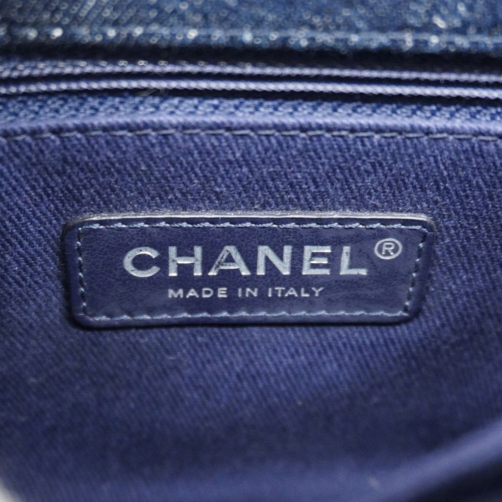 Chanel Handbag Coco Handle Denim Navy Silver 2-Way — view 5