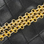 Chanel Shoulder Bag Quilted Lambskin Black Gold — view 6