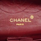 Chanel Shoulder Bag Quilted Lambskin Black Gold — view 5
