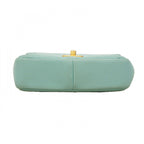 Chanel Handbag Quilted Top Handle Lambskin Light Blue Gold 2-Way — view 3
