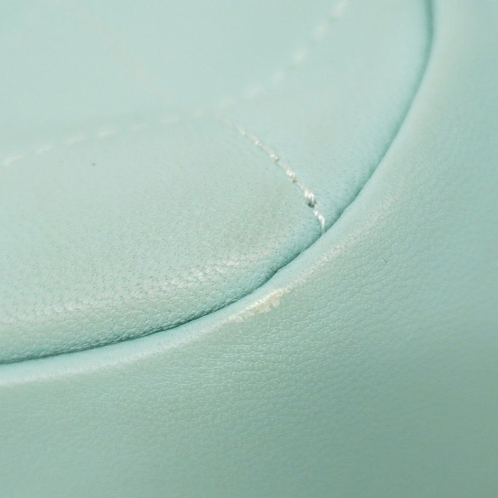 Chanel Handbag Quilted Top Handle Lambskin Light Blue Gold 2-Way — view 7