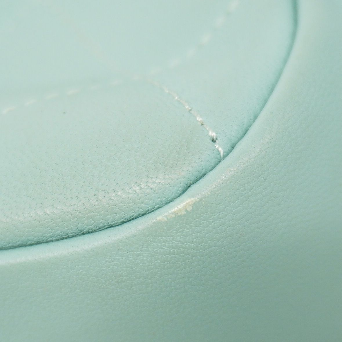 Chanel Handbag Quilted Top Handle Lambskin Light Blue Gold 2-Way — view 7