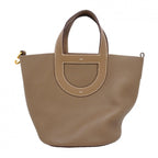 Hermes Handbag in the Loop 23 Taurillon Clemence Etoupe Gold — view 7