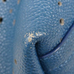 Chanel Shoulder Bag Caviar Leather Blue Silver — view 6