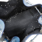 Chanel Shoulder Bag Caviar Leather Blue Silver — view 4