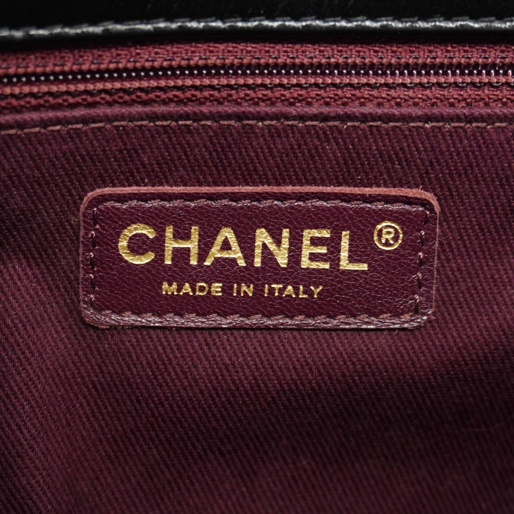 Chanel Handbag Quilted Lambskin Black Gold 2-Way — view 5