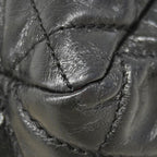 Chanel Handbag Quilted Lambskin Black Gold 2-Way — view 6