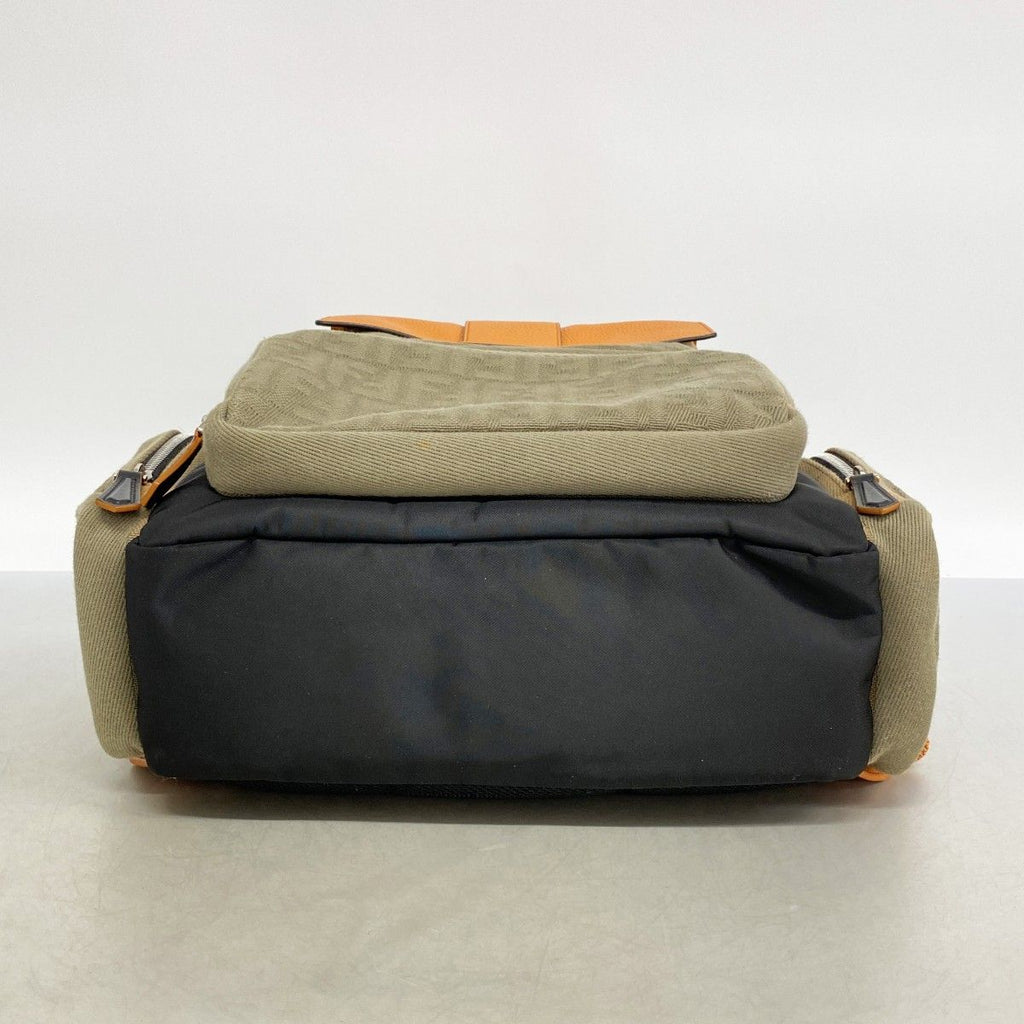 Fendi Backpack Zucca Canvas Nylon Multicolor Silver — view 3