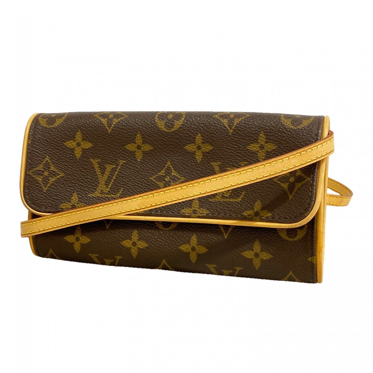 Louis Vuitton Shoulder Bag Monogram Pochette Twin PM Brown
