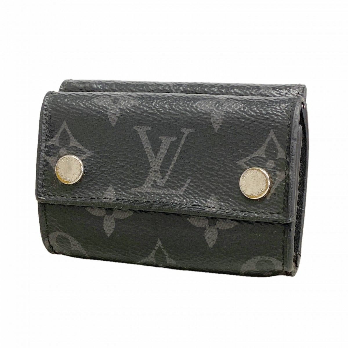 Louis Vuitton Trifold Wallet Monogram Eclipse Discovery Compact Black