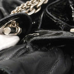 Dior Handbag Cannage Enamel Black Silver — view 9