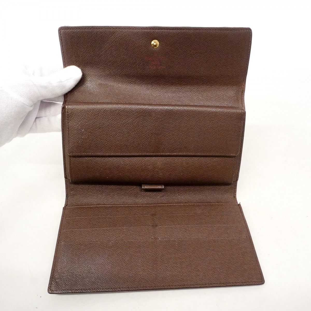 Louis Vuitton Trifold Wallet Damier Porte Tresor International Ebene — view 4