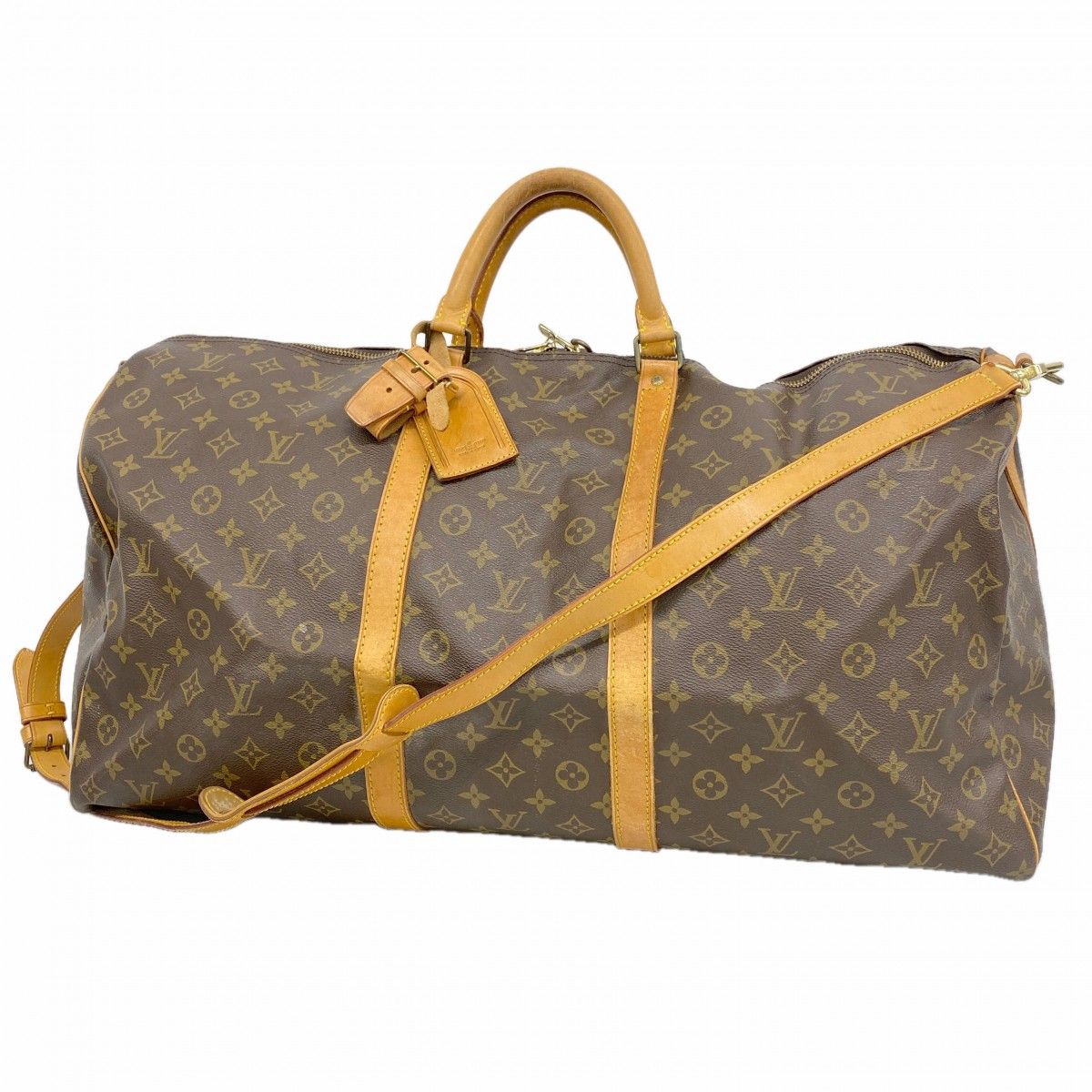 Louis Vuitton Boston Bag Monogram Keepall Bandouliere 60 Brown